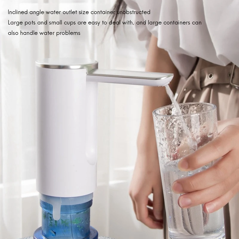 Beber da Garrafa de Água da Bomba de Carregamento USB Automática Cano de Água de Sucção área de Trabalho do Dispositivo Dispensador de Água Mineral Imagem 4