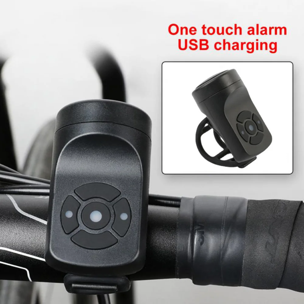 Bicicleta sirene Eletrônica Recarregável de Segurança sirene de Alarme de Guidão de Bicicleta Campainha de Alarme USB Recarregável Andar de Bicicleta Acessórios Imagem 2