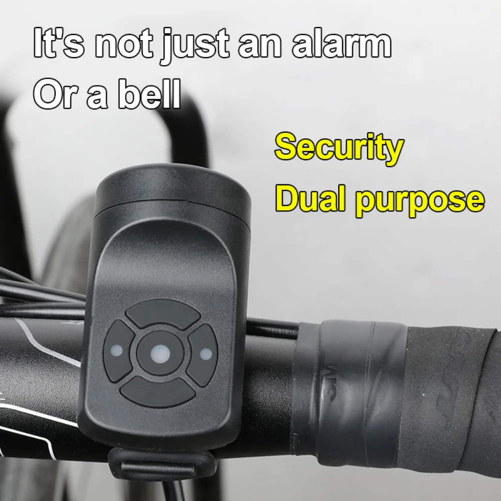 Bicicleta sirene Eletrônica Recarregável de Segurança sirene de Alarme de Guidão de Bicicleta Campainha de Alarme USB Recarregável Andar de Bicicleta Acessórios Imagem 3