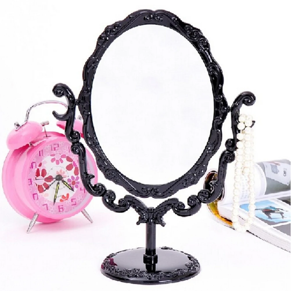 Borboleta preta Giratória Vintage ambiente de Trabalho Gótico Rosa Suporte Compacto Espelho de Maquilhagem Tamanho Pequeno, de Alta qualidade Imagem 2