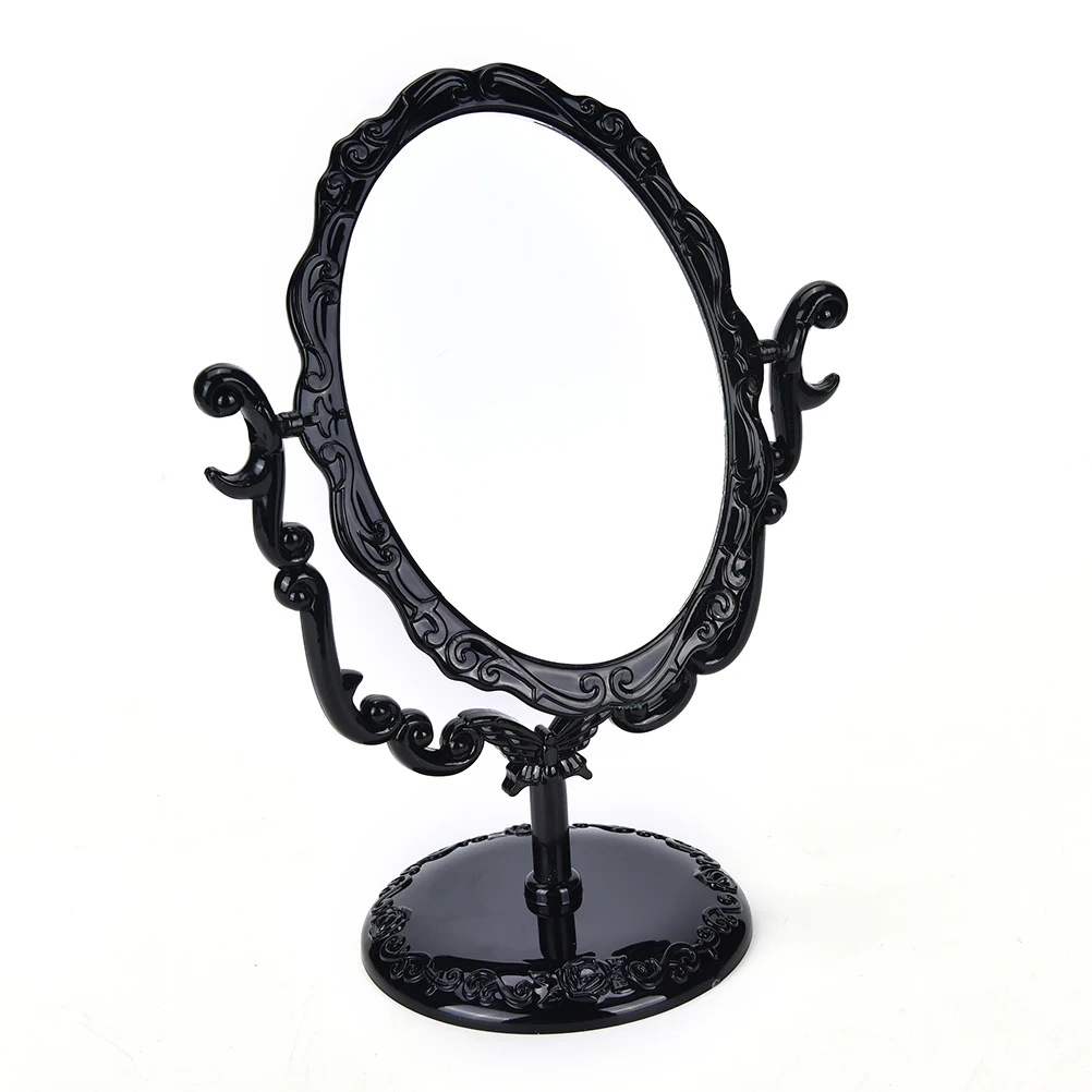 Borboleta preta Giratória Vintage ambiente de Trabalho Gótico Rosa Suporte Compacto Espelho de Maquilhagem Tamanho Pequeno, de Alta qualidade Imagem 4