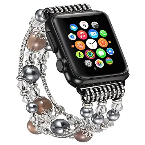 Bracelete pulseira Para Apple relógio Ultra 49mm 8 7 41 45mm para iwatch 6 5 4 3 2 38mm 40mm 42mm 44mm Artesanal de Mulheres Watchbands Imagem 2
