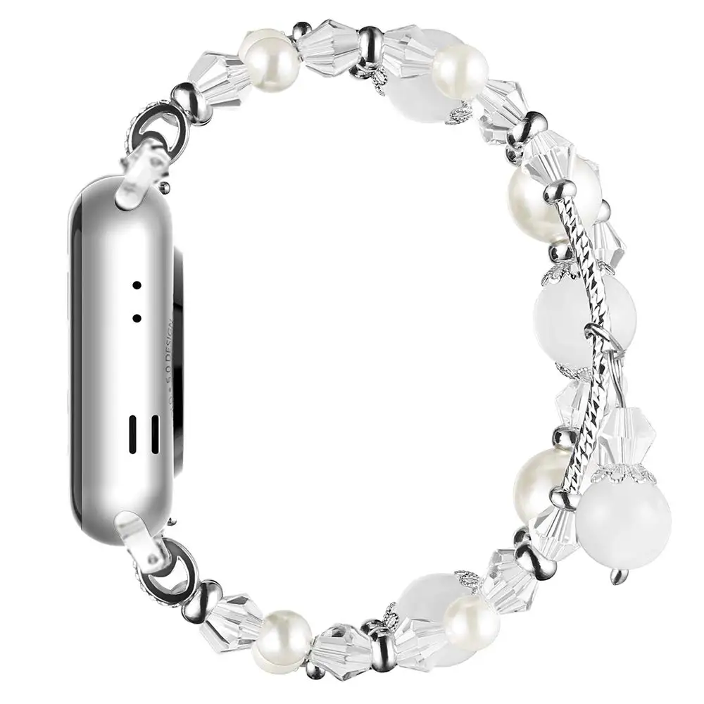 Bracelete pulseira Para Apple relógio Ultra 49mm 8 7 41 45mm para iwatch 6 5 4 3 2 38mm 40mm 42mm 44mm Artesanal de Mulheres Watchbands Imagem 3