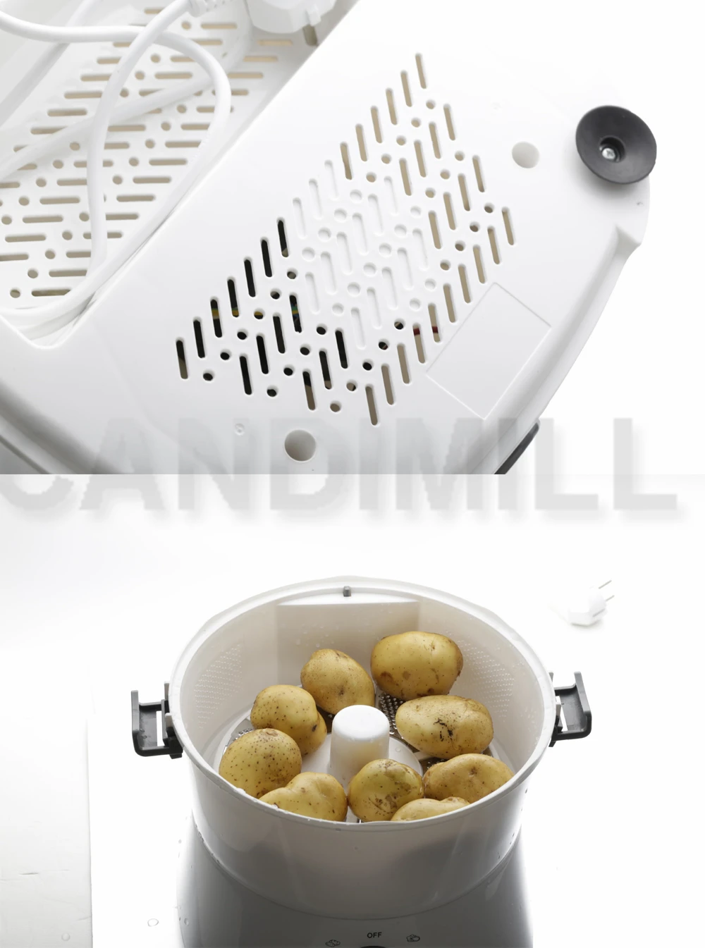 CANDIMILL Pequena Elétrica Descascador de Batatas Automática de Batata Máquina de casca Folha de Alface Vegetal Desidratador Imagem 5