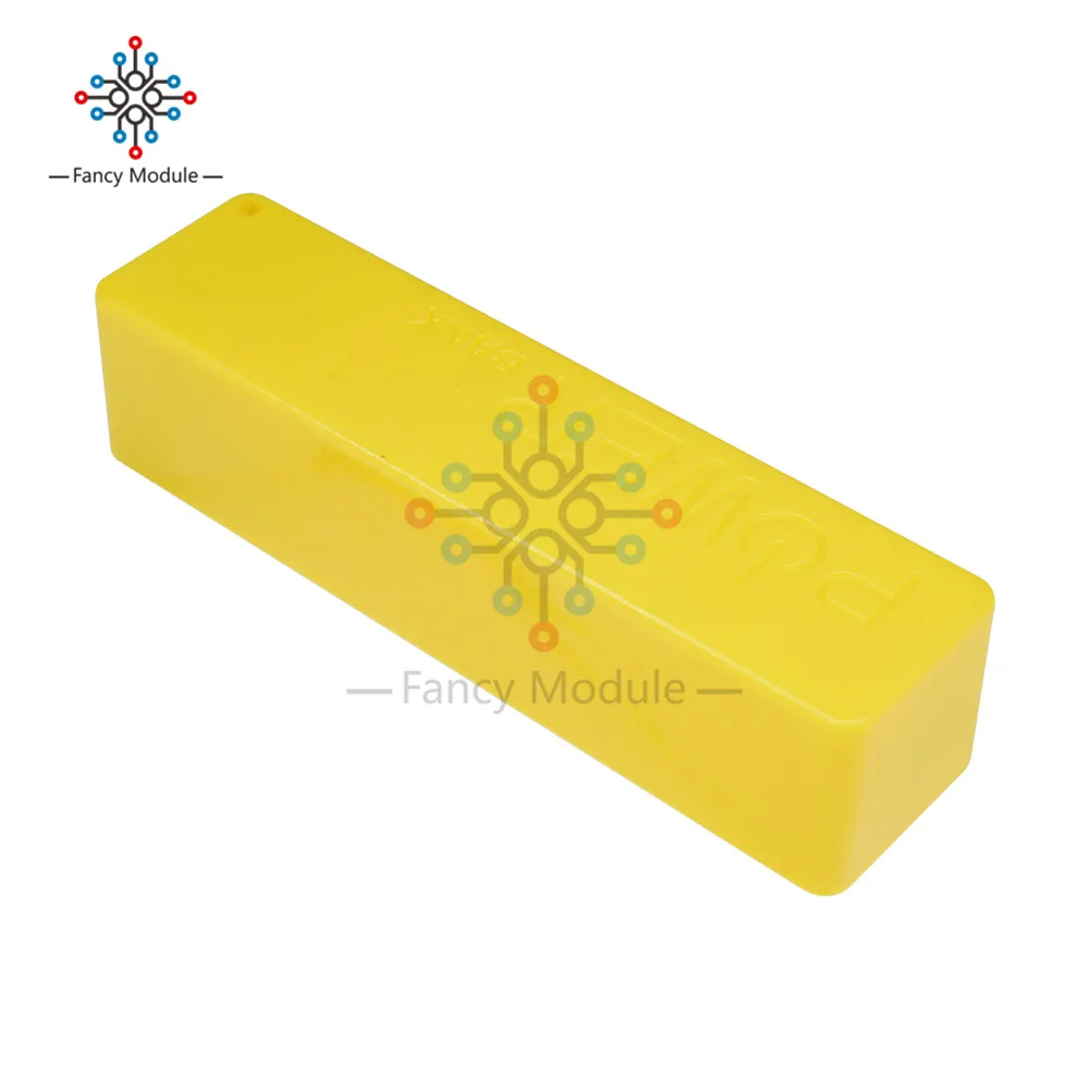 Chegada nova 1Pcs Banco do Poder de USB Caso o Kit de Carregador de Bateria 18650 Caixa de DIY Kit Amarelo Imagem 1