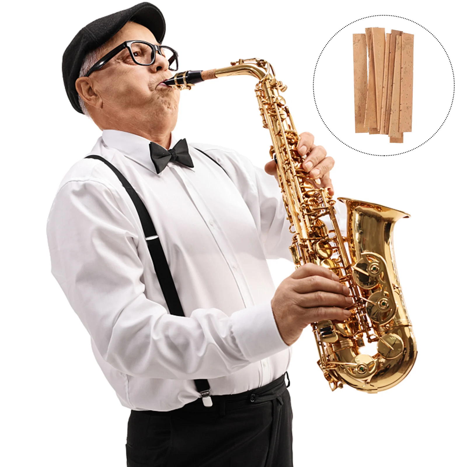 Clarinete Cortiça Reparação Pescoço Folha De Rolhas De Saxofone, Flauta Transversal Parte Conjunta De Instrumentos De Sopro Sax Almofadas De Substituição De Acessórios Instrumento Imagem 1