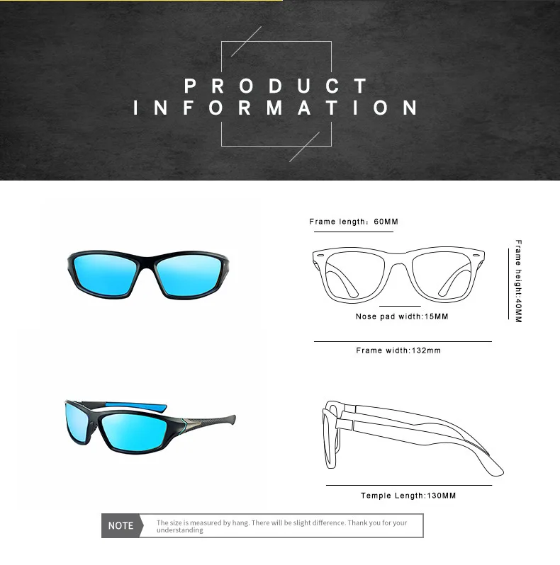 Clássico Óculos de sol Polarizados Homens Mulheres o Design da Marca Condução Praça Armação Óculos de Sol Masculino de Óculos de proteção UV400 Gafas De Sol Imagem 3