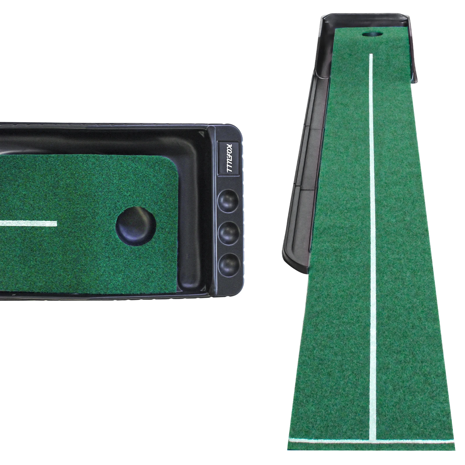 Colocar o Tapete com a Auto Sistema do Retorno da Esfera Interior Putting Green para Mini-Jogos de Práticas de Equipamentos de Presentes para Golfistas Imagem 4