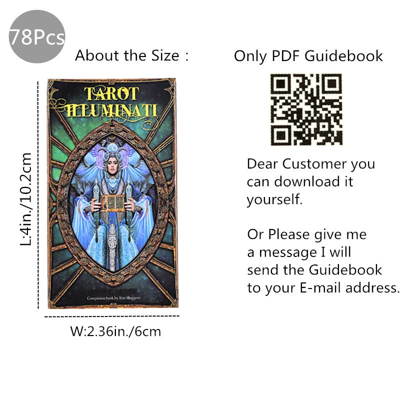 Como Vender Tarô Illuminati Kit de Cartões de inglês Completo Partido que joga Jogo de Tabuleiro de Entretenimento Com o PDF do Guia Imagem 2