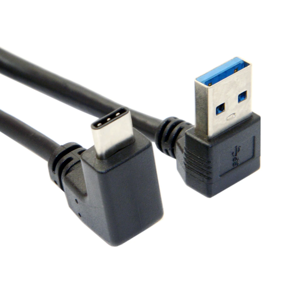 CYDZ USB 3.1 USB-C para Cima e para Baixo em Ângulo de 90 Graus para Baixo em Ângulo Um Macho Cabo de Dados para o Laptop e Tablet e Telefone Imagem 3