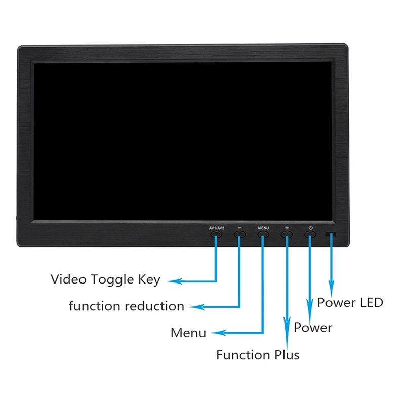 De 10,1 polegadas Tela de toque do Portátil, Monitor de pc Portátil Pequeno Visor LCD de Computador HDMI Raspberry pi monitor para jogos 1366x768 Porta USB Imagem 2