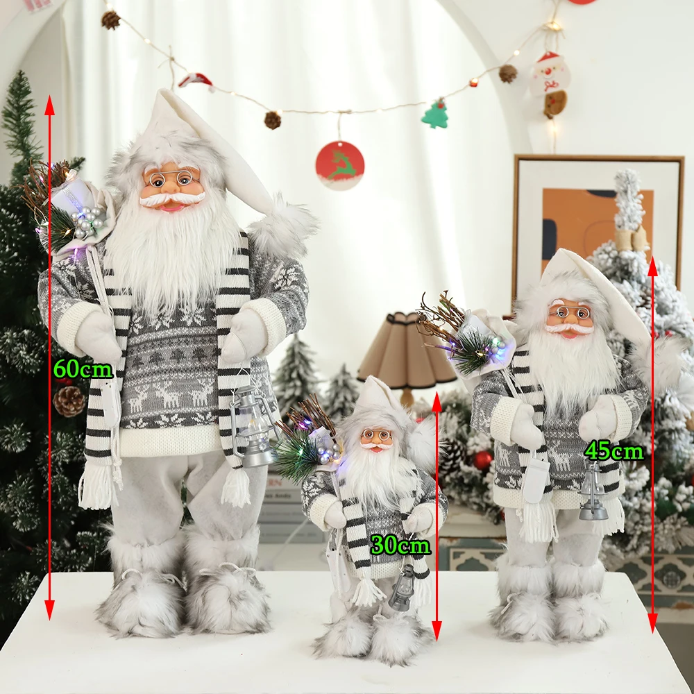 Decorações de natal para a Casa de Papai Noel boneca 60/45/30cm de Ano Novo para Crianças presentes Café do Hotel Janela de uma Loja de Enfeites de Natal Imagem 1