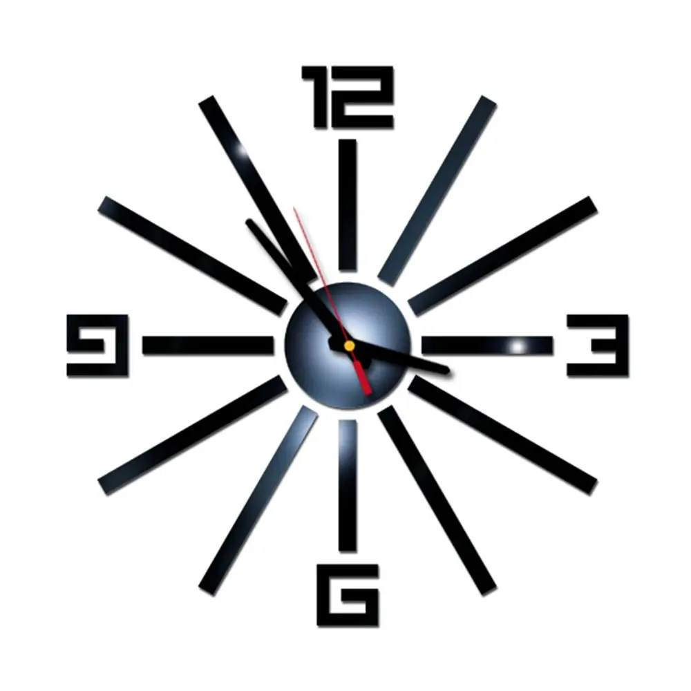 Digital de Parede Autocolante de um Relógio de Design Moderno DIY Sala Cozinha Casa de Decoração Diy de Quartzo Needl Removível Imagem 2