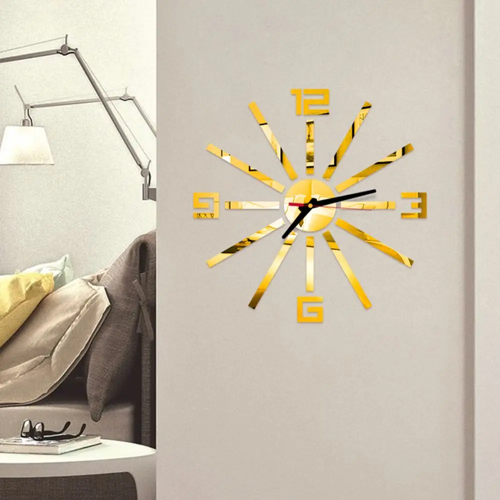 Digital de Parede Autocolante de um Relógio de Design Moderno DIY Sala Cozinha Casa de Decoração Diy de Quartzo Needl Removível Imagem 3