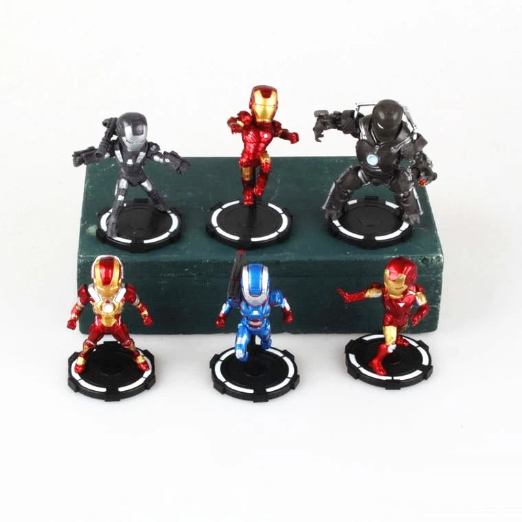 Disney Marvel Avengers 6pcs/set de Homem de Ferro 8 cm Figura de Ação do Anime Mini Decoração Coleção Estatueta modelo de brincar para crianças de presente Imagem 1