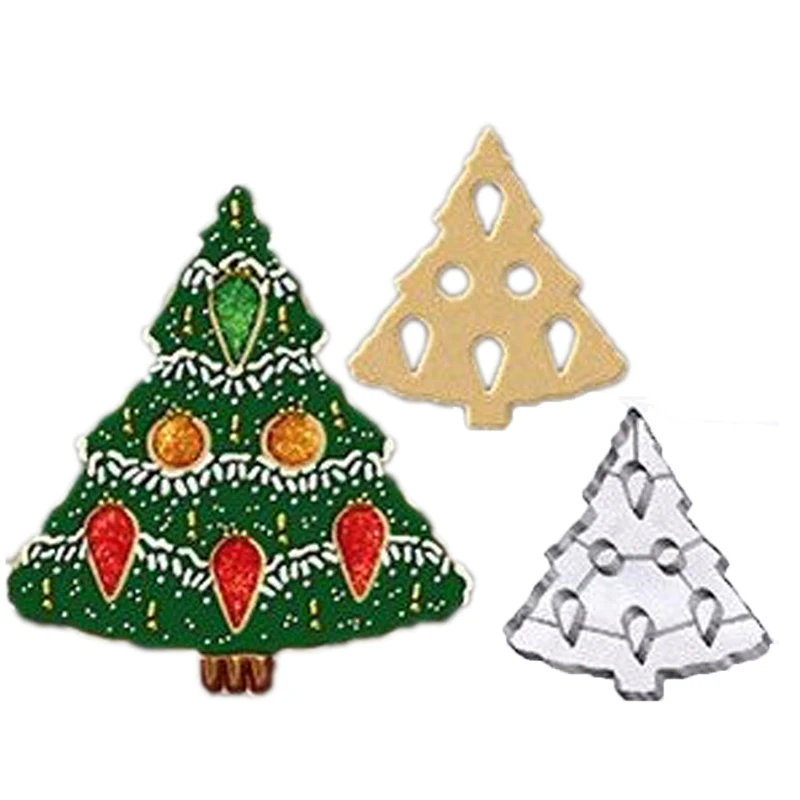 Diy Ferramentas de Cozimento de Aço Inoxidável Cookie de Corte de Molde 3D Grande Árvore de Natal Estéreo Cookie Molde de Bolo de Pastelaria Decoração Ferramenta de Molde Imagem 2