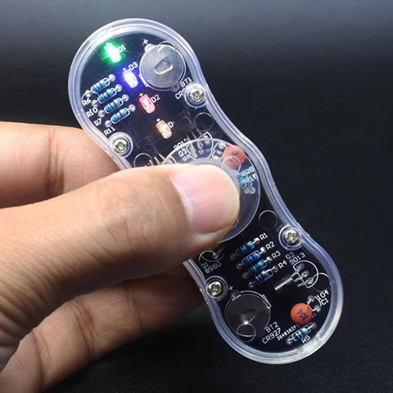 eletrônica diy kit de Dedo, Giroscópio de Luz Fidget Dedo Brinquedo Mão Giratório Durável Dedo Giroscópio para Adultos e Crianças Imagem 3