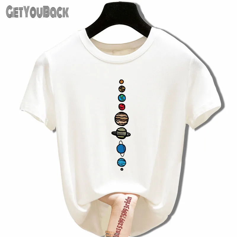 Engraçado Lua Mulheres T-shirt de Verão Impresso Harajuku coreano Y2K Tops Menina de grandes dimensões Camiseta Mulher T-Shirt,o Transporte da Gota Imagem 1