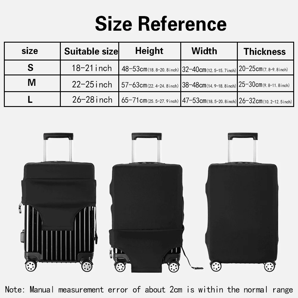 Engrossar Anti-risco de Bagagem Cobertura Elástica de Bagagem Cobertura Adequada para 18-32 Polegadas Suitcase Caso Poeira Cobrir Acessórios de Viagem Imagem 1