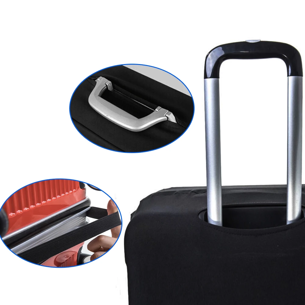 Engrossar Anti-risco de Bagagem Cobertura Elástica de Bagagem Cobertura Adequada para 18-32 Polegadas Suitcase Caso Poeira Cobrir Acessórios de Viagem Imagem 2