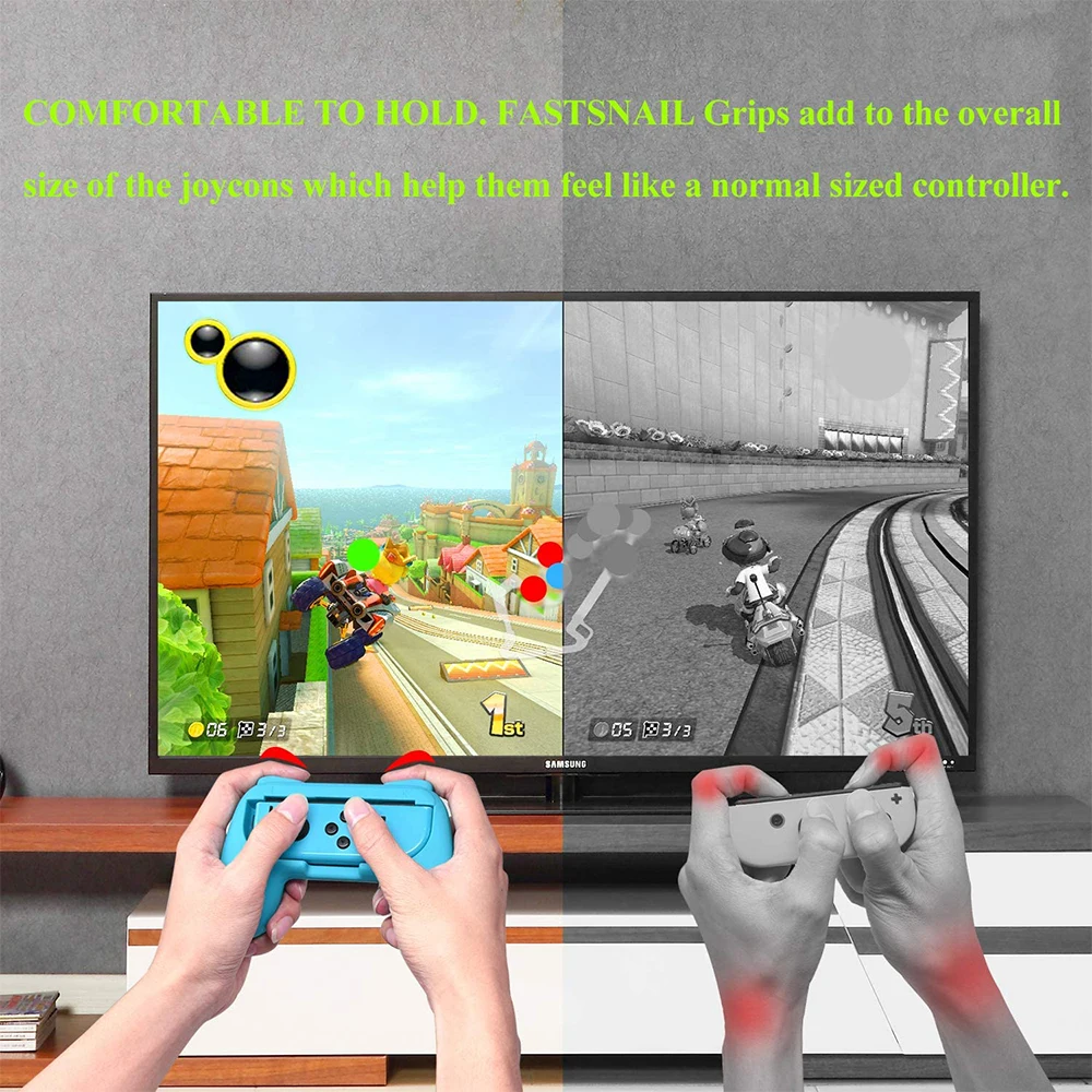 Esquerda+Direita Joycon Suporte Titular Lidar com Aperto de Mão de Caso para Nintend Mudar NS Alegria-Con Controlador Gamepad de preensão manual Suporte de apoio Imagem 5
