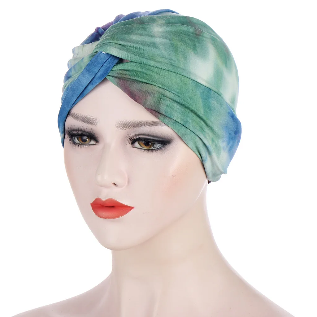 Floral Deixar O Padrão De Leopardo Torcida Jersey Hijabs Mulheres Muçulmanas Elástico Macio Turbante Cabeça Fácil Cap Quimio Chapéu De Acessórios Para O Cabelo Imagem 5