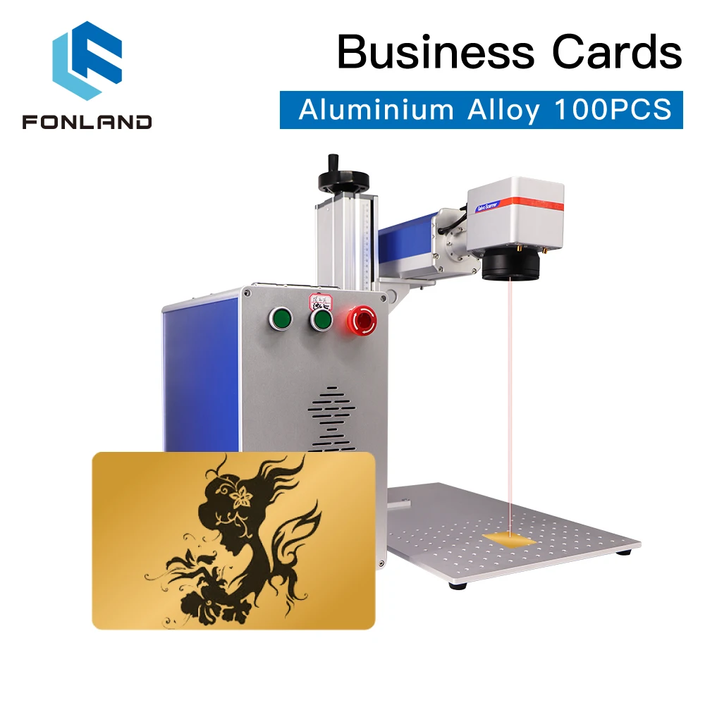 FONLAND 100PCS/LOTE do Nome da empresa de Cartões Multicolor da Liga de Alumínio de Folha de Metal, Testes de Material para a Máquina da Marcação do Laser Imagem 2