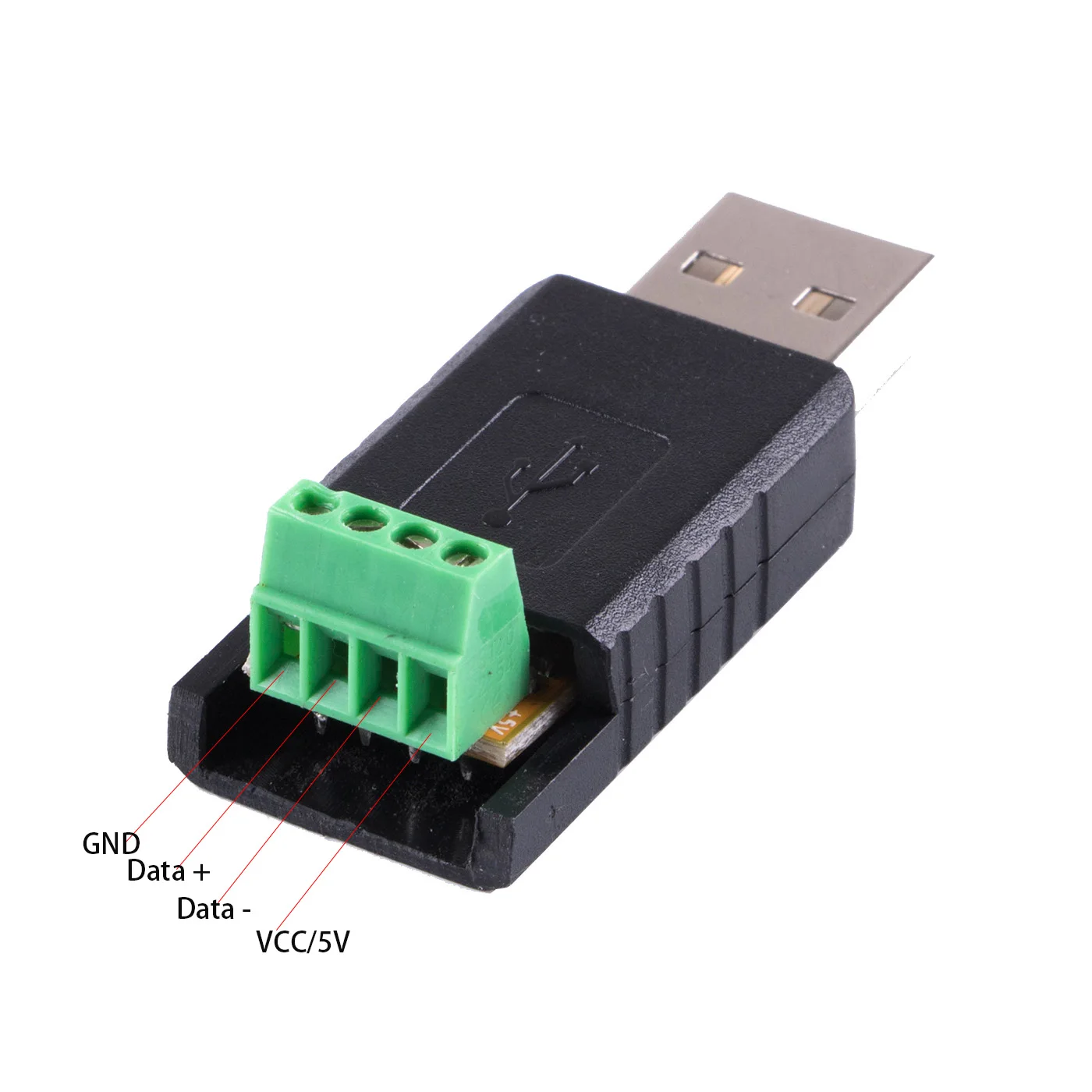 FTDI USB para RS485 Conversor Serial Adaptador Com Dados de UM B GND VCC Pinagem Atribuição 4Pin 2.54 mm do Bloco de Terminais Imagem 2