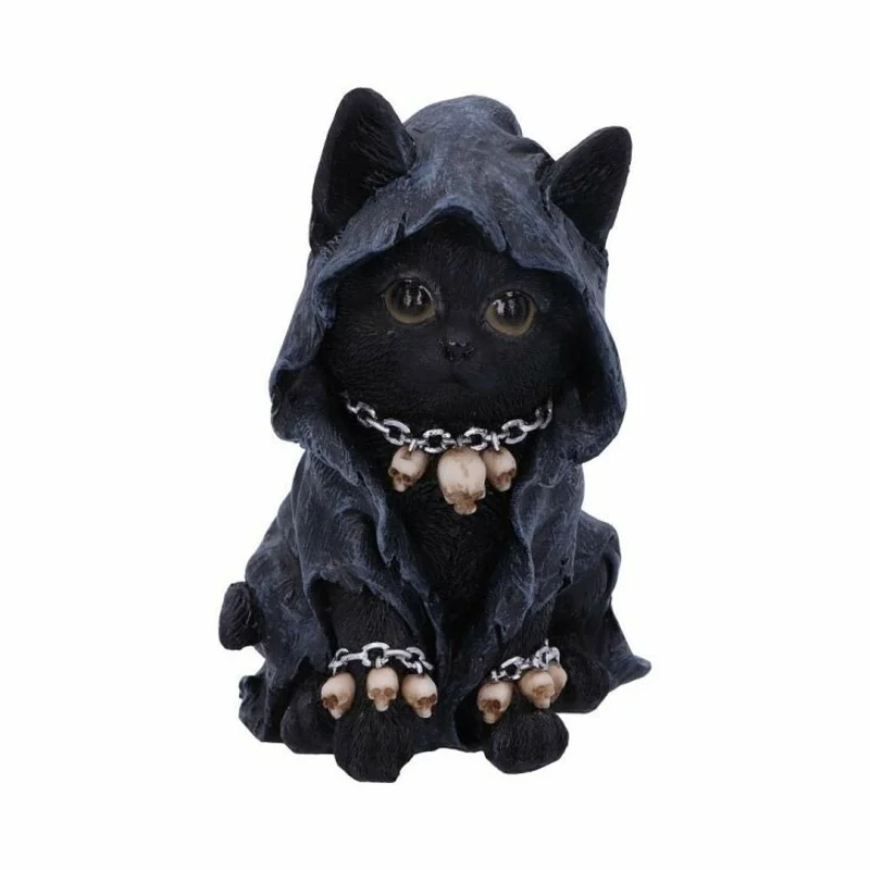 Halloween Magia Negra Gato Kitty Escultura Gramado Do Gnome Figura De Área De Trabalho De Escultura Horror Estátua De Jardim De Casa Quintal Decoração De Férias Imagem 3