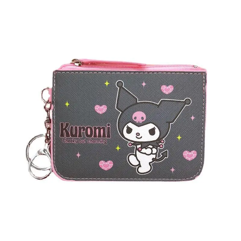 Hello Kitty Kawaii Moeda Bolsas Sanrio Titulares de Cartão de Chaveiros Melodia Crianças bolsas e Bolsas Kuromi Atacadista de Bolsas Mini Bolsa Imagem 4