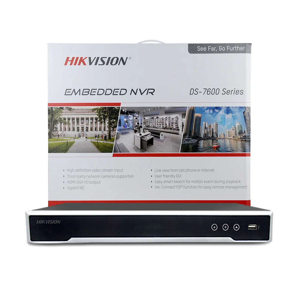 Hikvision Original 8CH 12MP 8POE NVR DS-7608NI-I2/8P para Câmera POE Max 2SATA Gravador de Vídeo de Rede Plug & Play, Suporte a dual-os Imagem 5