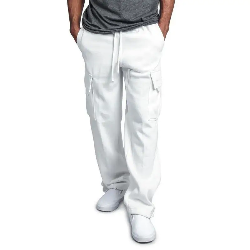 Homens de Carga, Calças compridas Casual Sweatpant Calças masculinas Oversize Calça de Hip Hop de Moda Streetwear Masculino Cor Sólida Calças Casuais Imagem 1