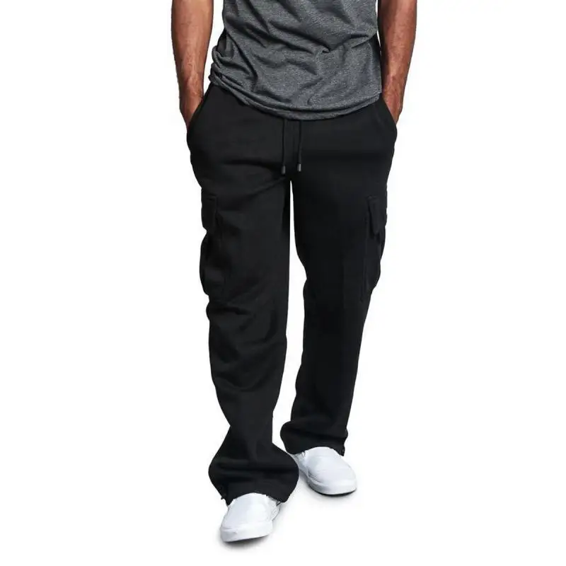 Homens de Carga, Calças compridas Casual Sweatpant Calças masculinas Oversize Calça de Hip Hop de Moda Streetwear Masculino Cor Sólida Calças Casuais Imagem 2