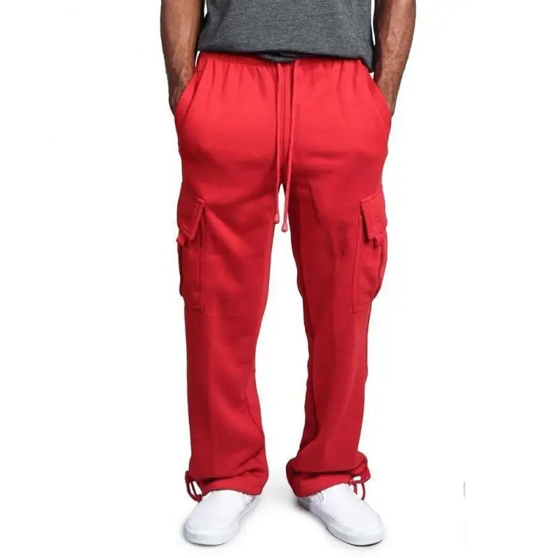 Homens de Carga, Calças compridas Casual Sweatpant Calças masculinas Oversize Calça de Hip Hop de Moda Streetwear Masculino Cor Sólida Calças Casuais Imagem 3