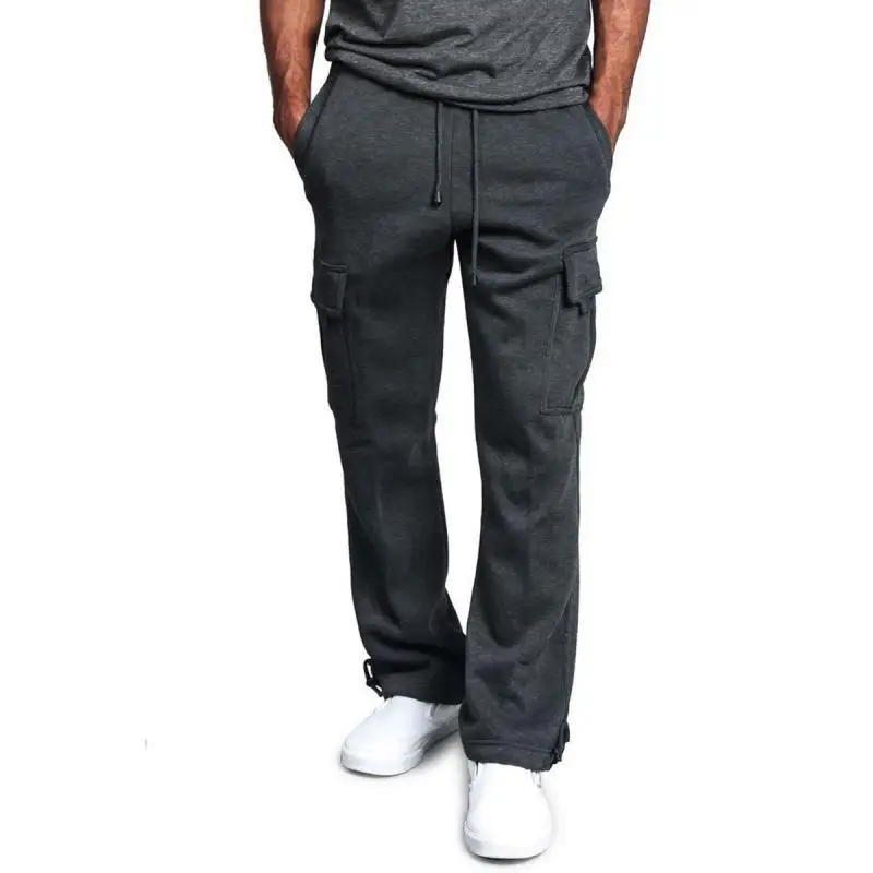 Homens de Carga, Calças compridas Casual Sweatpant Calças masculinas Oversize Calça de Hip Hop de Moda Streetwear Masculino Cor Sólida Calças Casuais Imagem 4