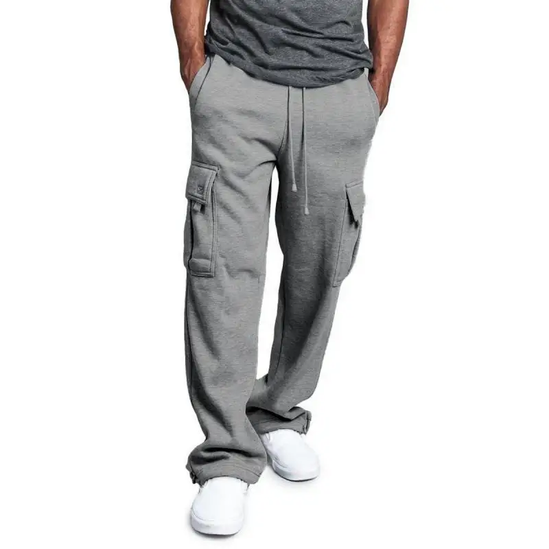 Homens de Carga, Calças compridas Casual Sweatpant Calças masculinas Oversize Calça de Hip Hop de Moda Streetwear Masculino Cor Sólida Calças Casuais Imagem 5