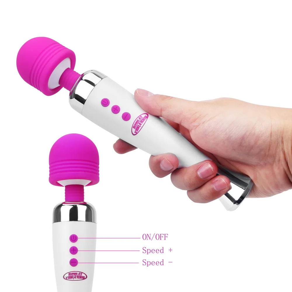 IKOKY AV Massageador Vibrador no Clitóris Estimular o Carregamento por USB Potente Vibrador de Brinquedos Sexuais para as Mulheres Varinha Mágica 12 Velocidade Imagem 2