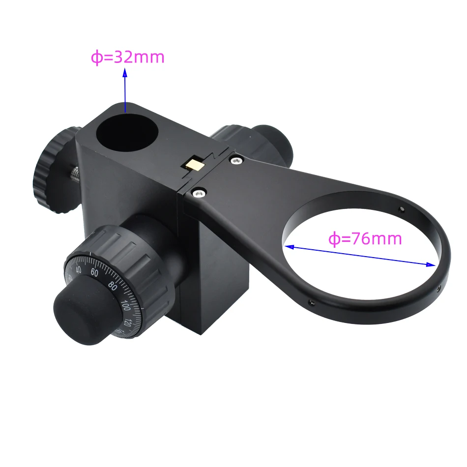 Industrial Microscópio Lente da Câmera Stand Precisão do Ajuste Grosseiro e Fino Titular de Elevação e Concentrando-Suporte de 50mm 76mm Imagem 5