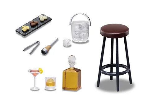 Japão DOCES BRINQUEDO Re-ment Miniatura Bistro Balcão de Bar de Cocktail condições para a Cápsula Brinquedos Gashapon Decoração de Mesa Imagem 4
