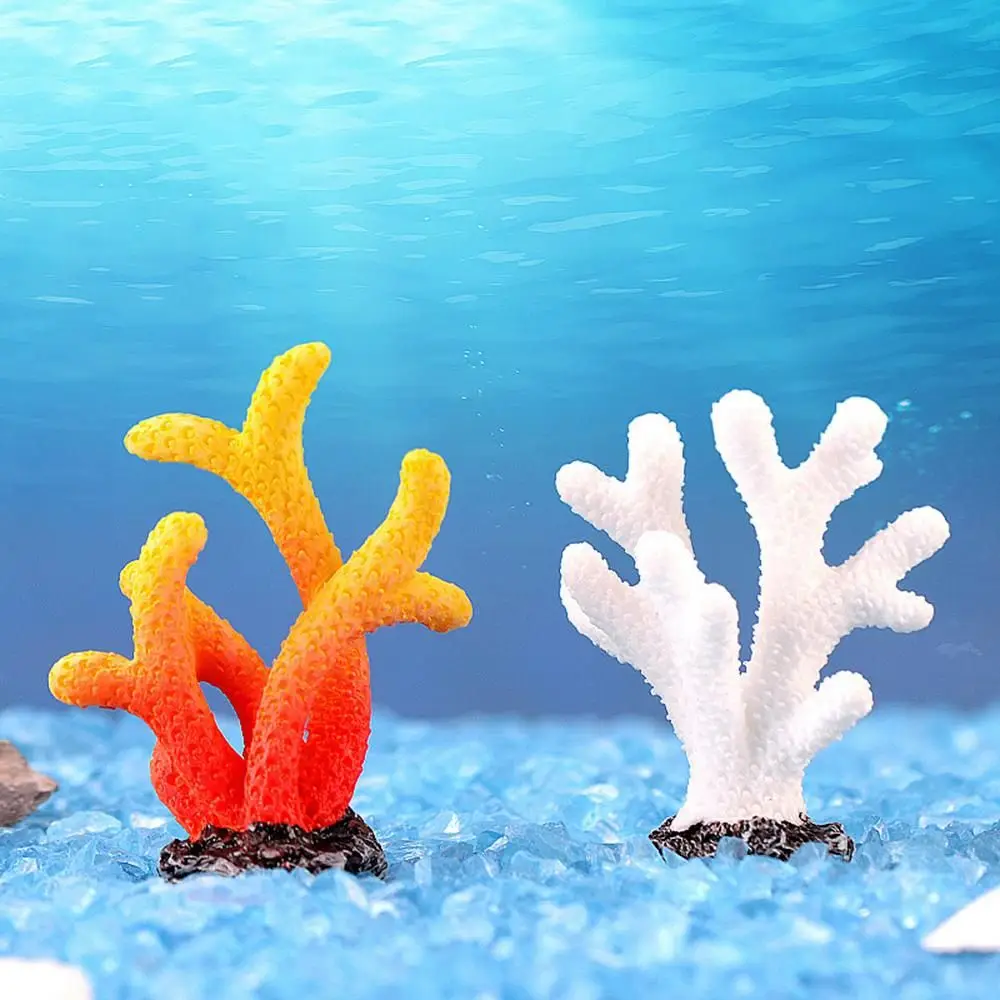 jardim Tanque de Peixes Ornamentos de Trabalho Adorno Artificiais de Resina Coral Reef Paisagem rochosa Fazer Simulação de Estrela-do-mar Imagem 5