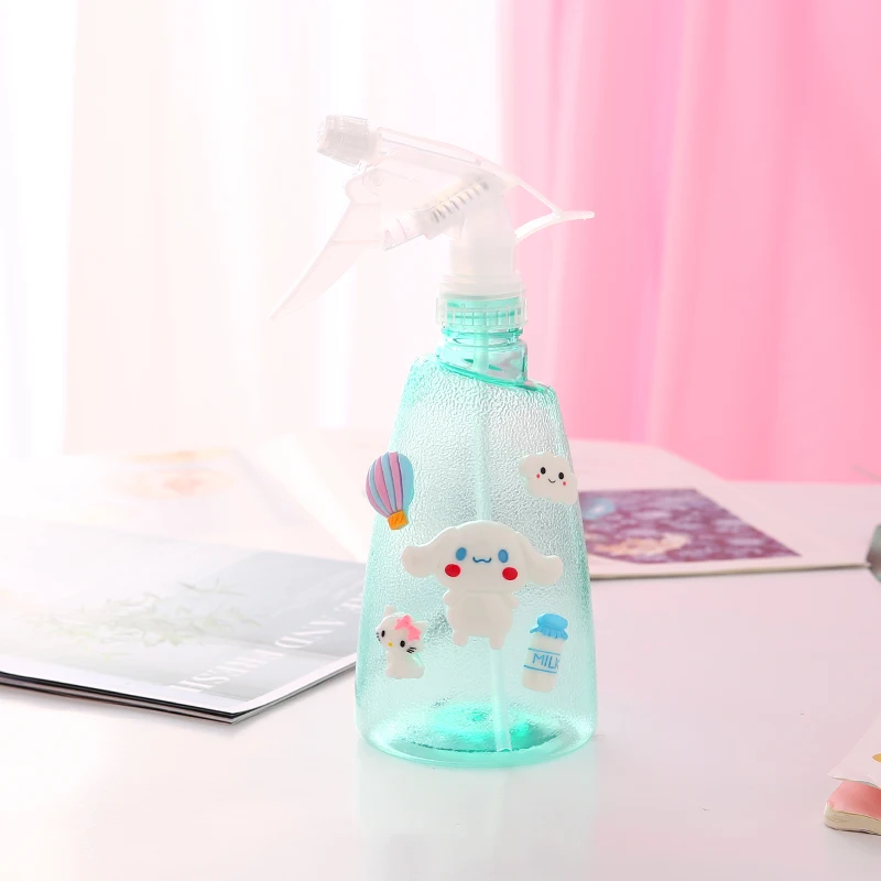 Kawaii Hello Kitty Cinnamoroll Portátil De Plástico Transparente Frasco De Spray De Cabelo Salão De Aparelhos De Beleza De Cabelo Planta Pulverizador De Água Imagem 2