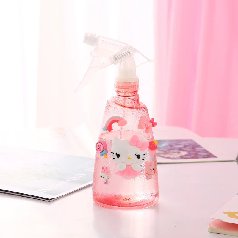 Kawaii Hello Kitty Cinnamoroll Portátil De Plástico Transparente Frasco De Spray De Cabelo Salão De Aparelhos De Beleza De Cabelo Planta Pulverizador De Água Imagem 3
