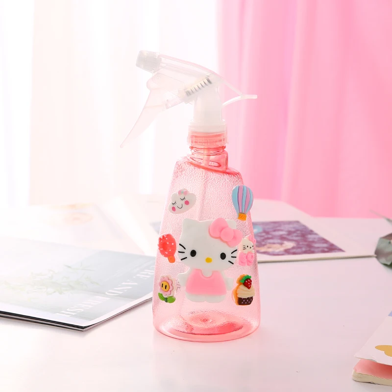 Kawaii Hello Kitty Cinnamoroll Portátil De Plástico Transparente Frasco De Spray De Cabelo Salão De Aparelhos De Beleza De Cabelo Planta Pulverizador De Água Imagem 4