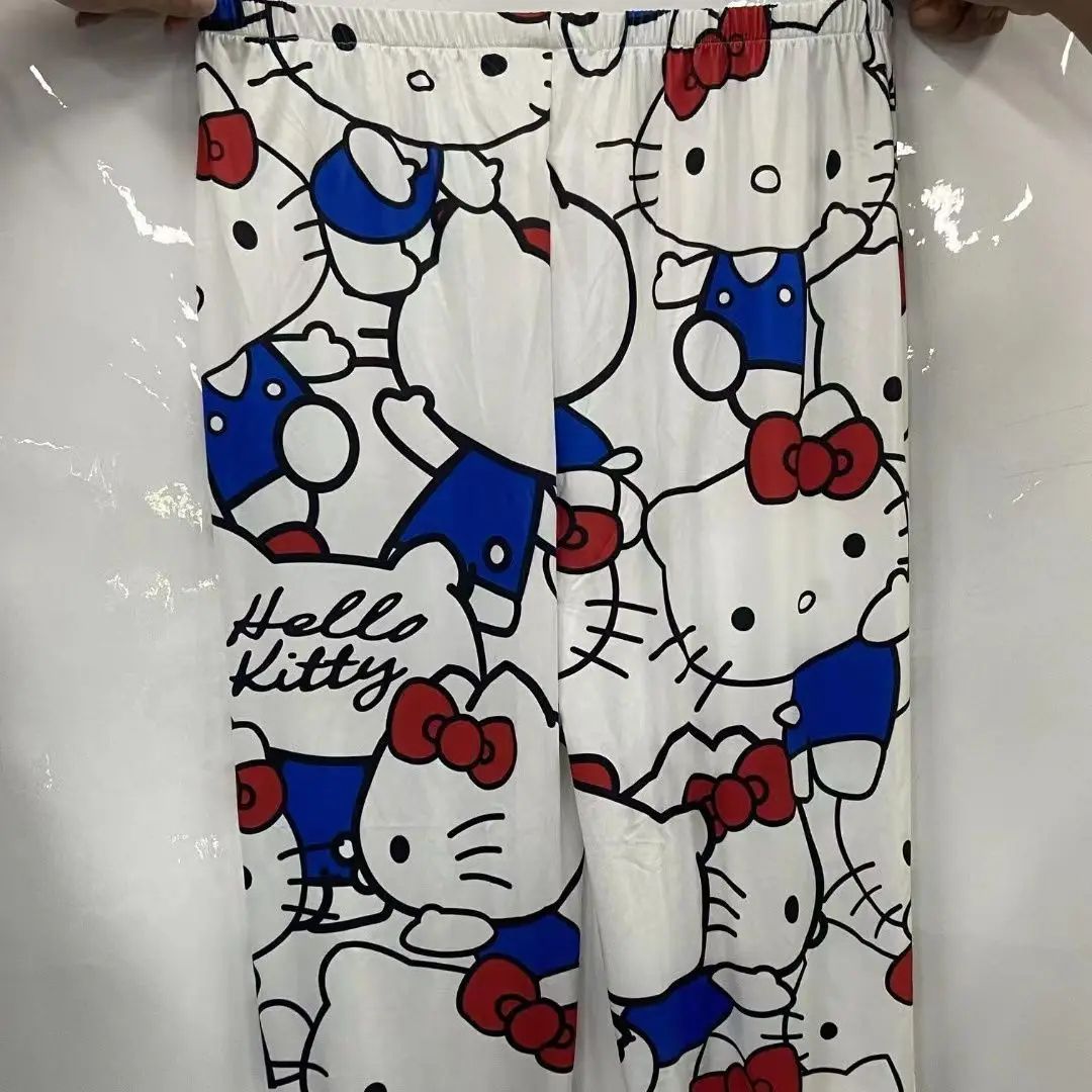 Kuromi Hello Kitty Cinnamoroll Casual Calças Esportivas Calças Soltas Tornozelo-Amarrado Calças de Homens e Mulheres Par de Calças Calça de Pijama Imagem 3