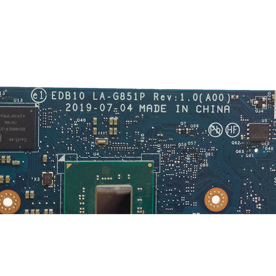 LA-G851P Celeron N4100 4GB 8GB de RAM ou +SSD de 64 gb Para dell Chromebook 3400 Laptop placa-Mãe placa-mãe CN-0DC8GK CN-0NYYJN Imagem 4
