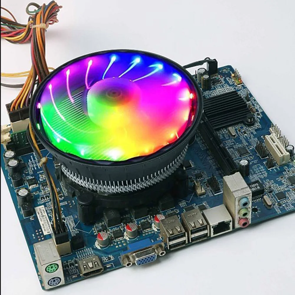 LED CPU Cooler de Refrigeração a Ventoinha do CPU de 3 Pinos para PC Computador Ventilador de 120mm Radiador Para Intel LGA 1156 1155 1151 1150 775 AMD AM2 AM3+ FM1 FM2 Imagem 4