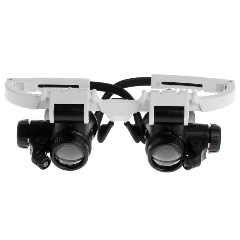 LED Óculos de lente de aumento 8X 23X de Ampliação Óculos com Luz para Fechar o Trabalho do Joalheiro Lupa de Relojoeiro Cabeça Lupa Imagem 4