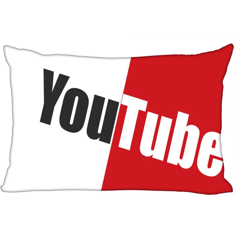 Logotipo da App do Youtube Fronha 45x35cm(Um Lado)Retângulo Zíper Travesseiro Brilhante de Impressão Jogar Decorativos do Casamento Fronha Tampa Imagem 4