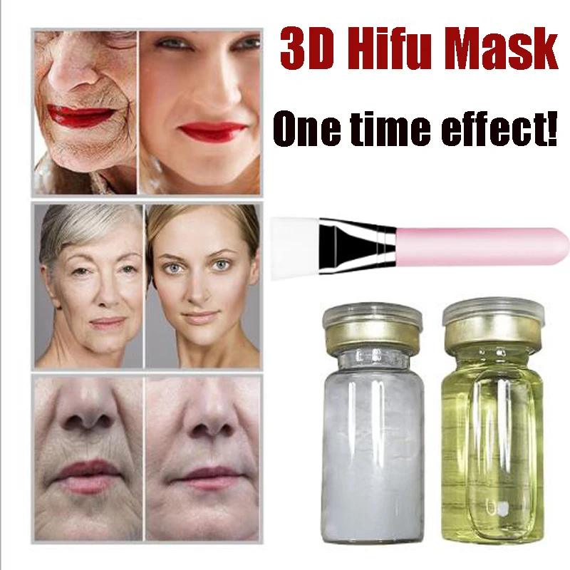 Mais recentes coreano cosmeticsPeptide 5 Segundos Rugas Remova a Máscara Firmadora Eterno Aperte Hidratante, Escova de Rosto Célula de Cuidados com a Pele Imagem 1