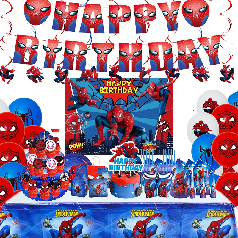 Marvel Homem-Aranha De Aniversário, Decorações De Crianças Número De Aniversário Balões De Desenhos Animados Folha De Látex Balão Conjunto De Crianças Meninos Fornecimentos De Terceiros Imagem 5